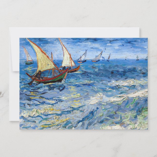 Vincent van Gogh - Seascape bei Saintes-Maries Dankeskarte (Vorderseite)