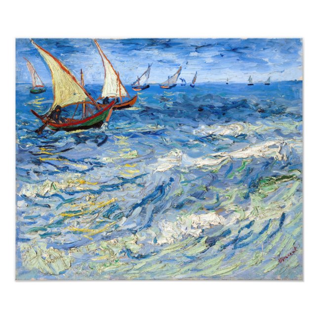 Vincent van Gogh - Seascape bei Saintes-Maries Fotodruck (Vorne)