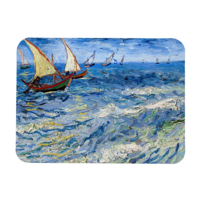 Vincent van Gogh - Seascape bei Saintes-Maries Magnet (Horizontal)