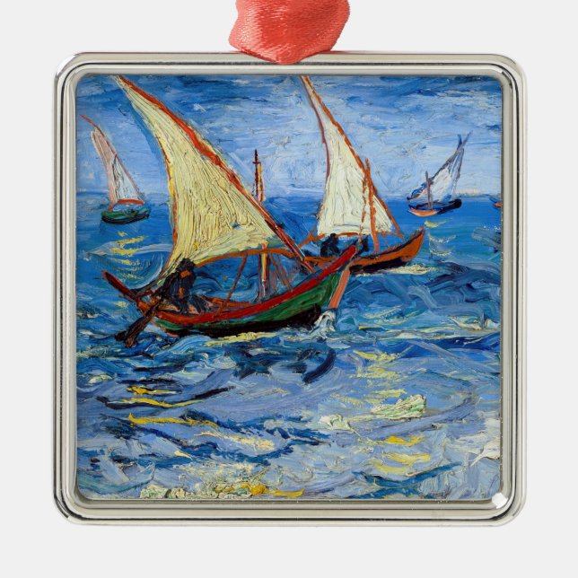 Vincent van Gogh - Seascape bei Saintes-Maries Ornament Aus Metall (Vorne)