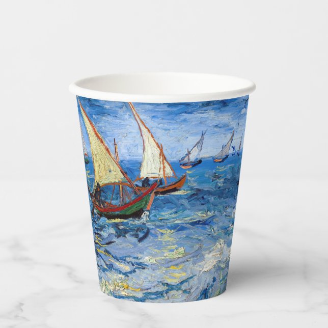 Vincent van Gogh - Seascape bei Saintes-Maries Pappbecher (Vorderseite)