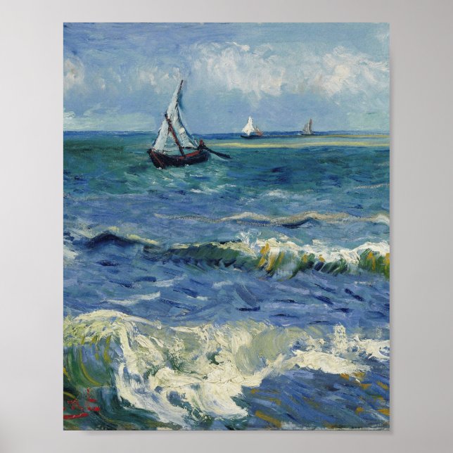 Vincent Van Gogh - Seascape bei Saintes-Maries Poster (Vorne)