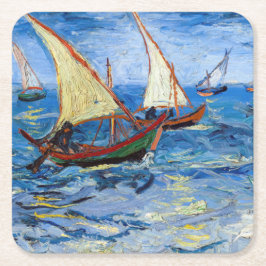 Vincent van Gogh - Seascape bei Saintes-Maries Rechteckiger Pappuntersetzer