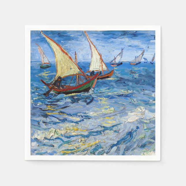 Vincent van Gogh - Seascape bei Saintes-Maries Serviette (Vorderseite)