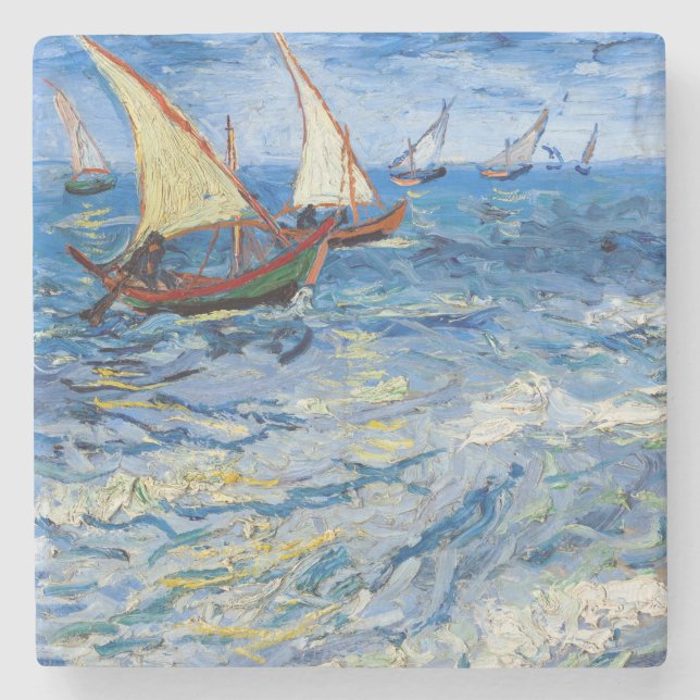 Vincent van Gogh - Seascape bei Saintes-Maries Steinuntersetzer (Vorderseite)