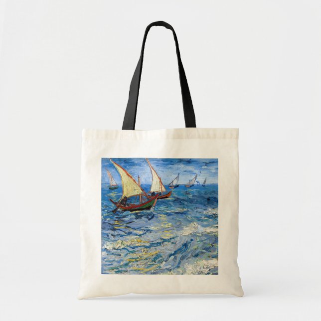 Vincent van Gogh - Seascape bei Saintes-Maries Tragetasche (Vorne)