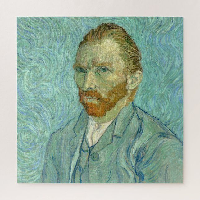 Vincent Van Gogh selbst Portrait Blue Background (Vertikal)