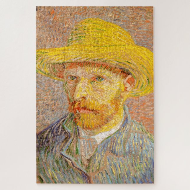Vincent Van Gogh selbst Portrait mit Strohhut Art (Vertikal)