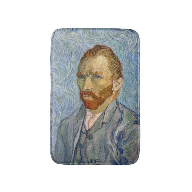 Vincent Van Gogh - Selbstportrait Badematte (Vorderseite Vertikal)