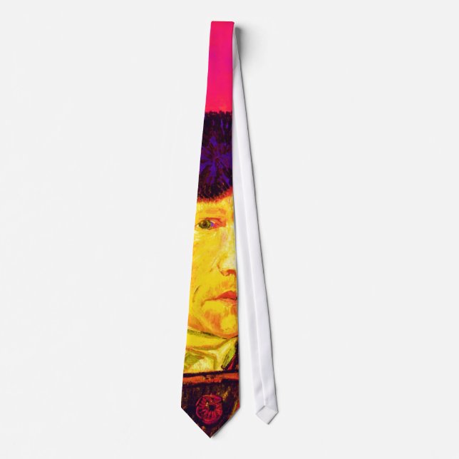 Vincent Van Gogh - Selbstportrait Bandage Pop Art Krawatte (Vorderseite)