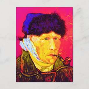 Vincent Van Gogh - Selbstportrait Bandage Pop Art Postkarte