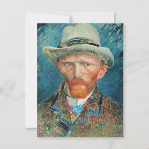 Vincent van Gogh, Selbstportrait mit Hut Postkarte