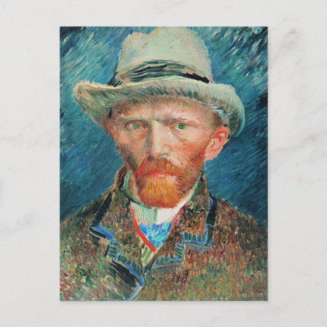 Vincent van Gogh, Selbstportrait mit Hut Postkarte (Vorderseite)