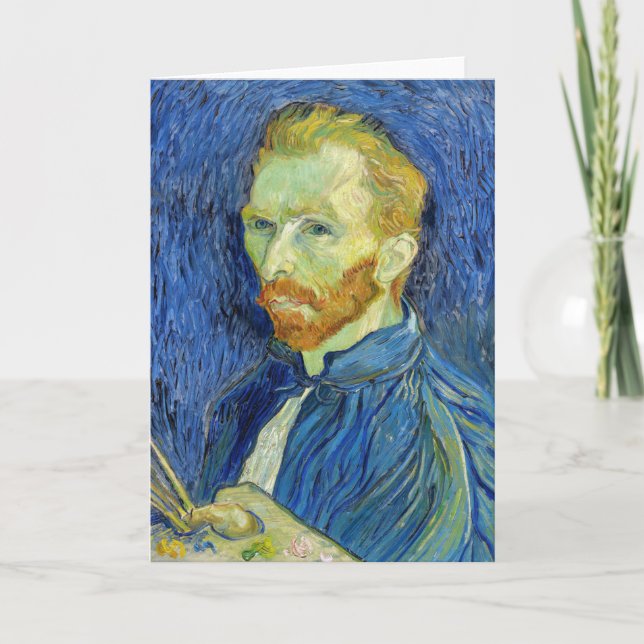 Vincent van Gogh - Selbstportrait mit Palette Karte (Vorderseite)