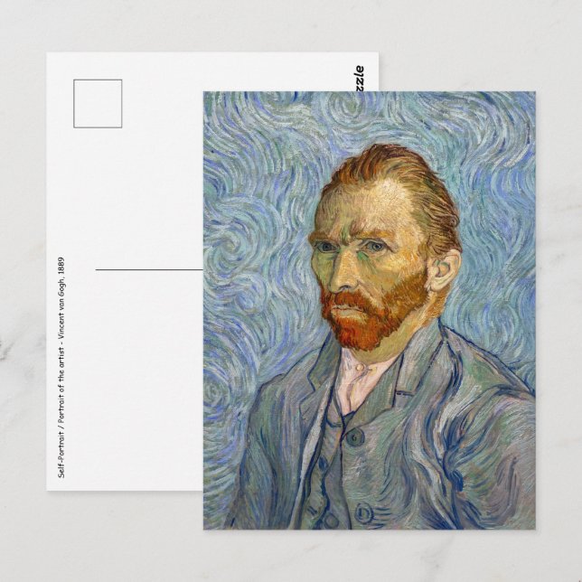 Vincent Van Gogh - Selbstportrait Postkarte (Vorne/Hinten)