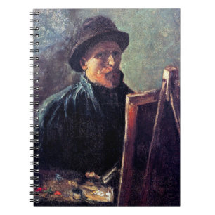 Vincent Van Gogh - Selbstporträt dunkler Filzhut Notizblock