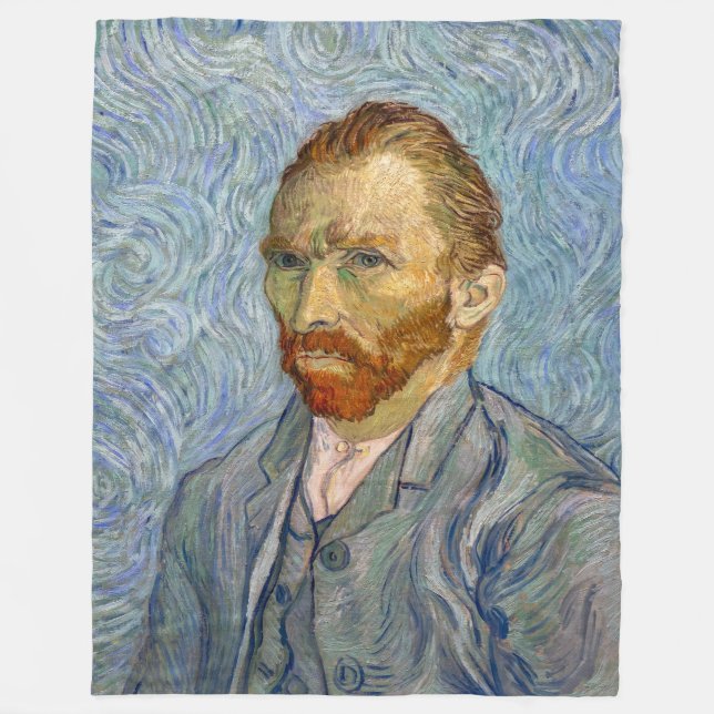 Vincent Van Gogh - Selbstporträt Fleecedecke (Vorderseite)
