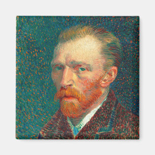 Vincent Van Gogh Selbstporträt mit Anzug Fine Art Magnet