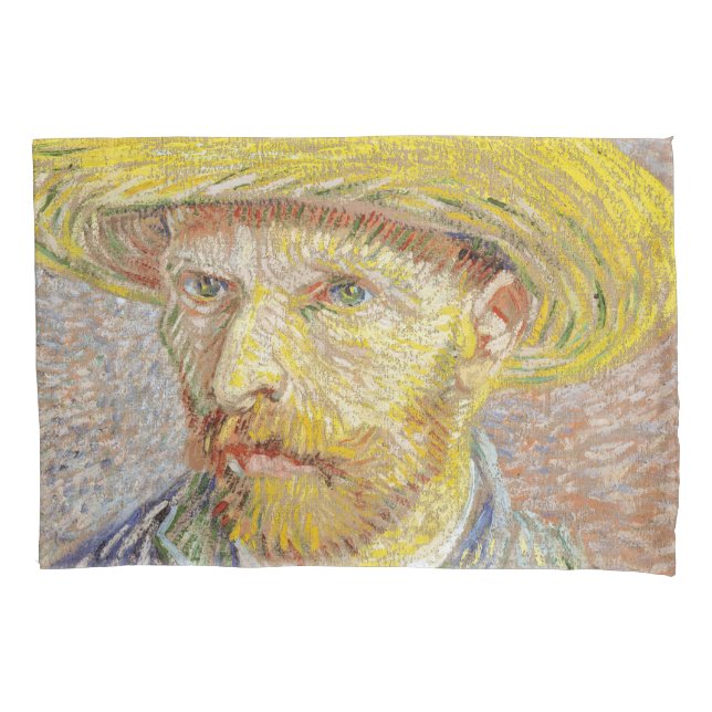 Vincent van Gogh - Selbstporträt mit Stroh Kissenbezug (Vorderseite)