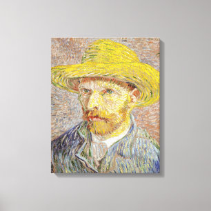 Vincent van Gogh - Selbstporträt mit Strohhut Leinwanddruck