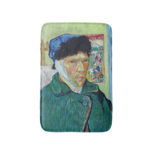 Vincent van Gogh - Selbstporträt mit verbundenem O Badematte