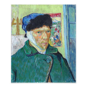 Vincent van Gogh - Selbstporträt mit verbundenem O Fotodruck