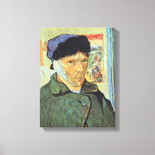 Vincent van Gogh - Selbstporträt mit verbundenem O Leinwanddruck