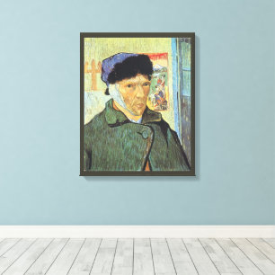 Vincent van Gogh - Selbstporträt mit verbundenem O Leinwanddruck
