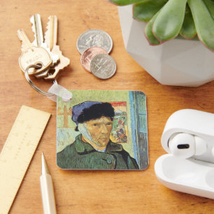 Vincent van Gogh - Selbstporträt mit verbundenem O Schlüsselanhänger