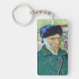 Vincent van Gogh - Selbstporträt mit verbundener O Schlüsselanhänger