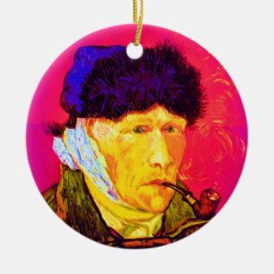 Vincent Van Gogh - Selbstporträt Verband Pop Art Keramikornament