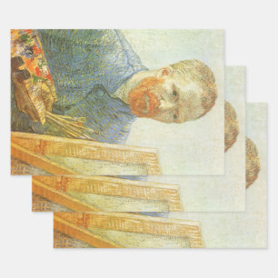 Vincent van Gogh - Selbstporträt vor der Staffelei Geschenkpapier Set