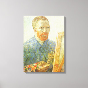 Vincent van Gogh - Selbstporträt vor der Staffelei Leinwanddruck