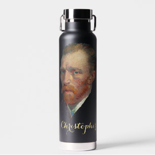 Vincent Van Gogh Self Portrait Art Gold Monogramm Trinkflasche