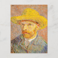 Vincent Van Gogh Self Portrait mit Straw Hat Art