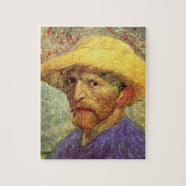 Vincent van Gogh Self Portrait mit Strohhut (Vertikal)