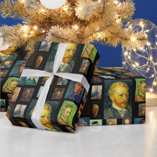 Vincent van Gogh Selfy Collage Geschenk Geschenkpapier