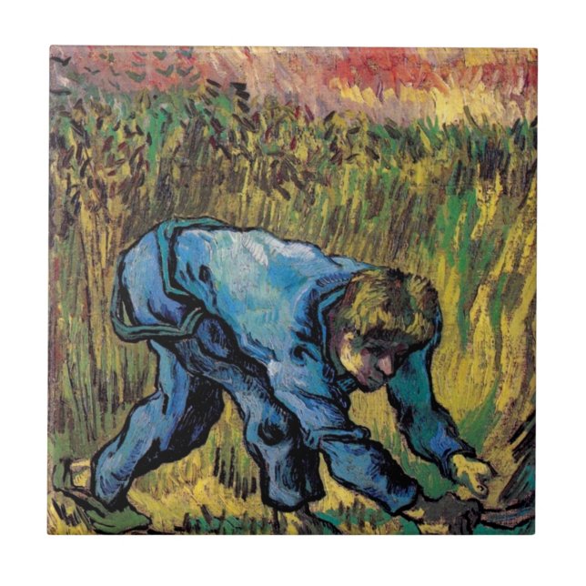 Vincent Van Gogh - Sensenmann mit Sichel - Kunst Fliese (Vorderseite)