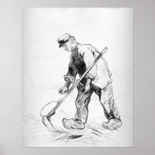 Vincent van Gogh Sensenmann Poster