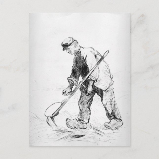 Vincent van Gogh | Sensenmann Postkarte (Vorderseite)