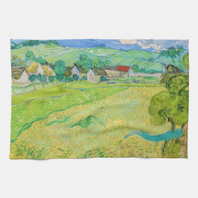 Vincent van Gogh - Sicht auf die Vessenots bei Auv Geschirrtuch (Horizontal)