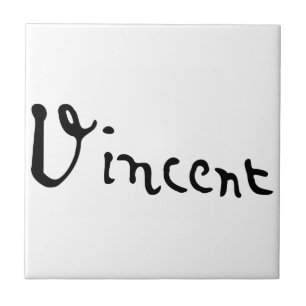 Vincent Van Gogh Signature Fliese