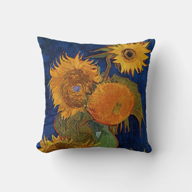 Vincent van Gogh Six Sonnenblumen Gallery Kissen (Vorderseite)