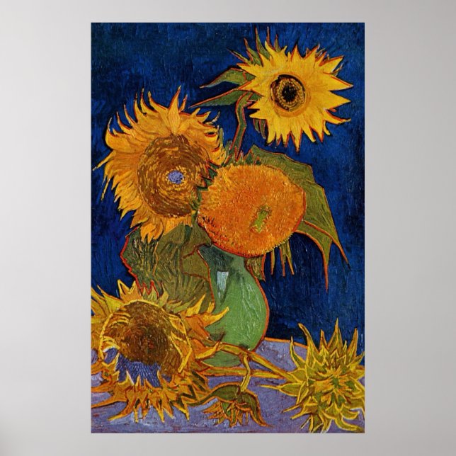 Vincent van Gogh Six Sonnenblumen Gallery Poster (Vorne)