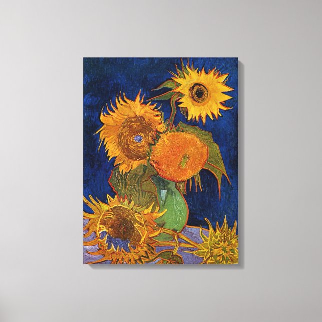 Vincent van Gogh Six Sunflowers Fine Art Gallery Leinwanddruck (Vorderseite)