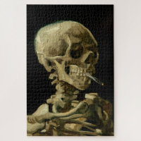 Vincent Van Gogh Skeleton mit einer brennenden Zig