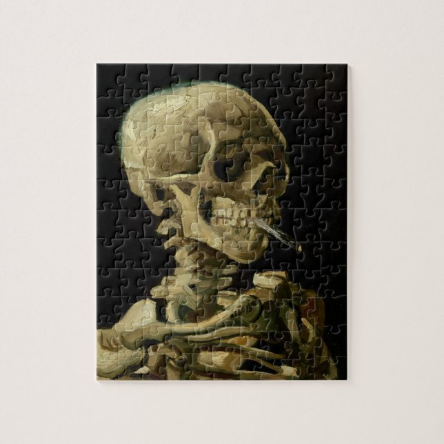 Vincent Van Gogh Skeleton mit einer brennenden Zig (Vertikal)