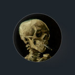 Vincent Van Gogh Skeleton mit einer brennenden Zig Button<br><div class="desc">Vincent Van Gogh Skeleton with a Burning Zigarette Vintage Fine Art Button</div>