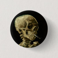 Vincent Van Gogh Skeleton mit einer brennenden Zig