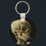 Vincent Van Gogh Skeleton mit einer brennenden Zig Schlüsselanhänger<br><div class="desc">Vincent Van Gogh Skeleton mit einem Burning Cigarette Vintag Fine Art Schlüsselanhänger</div>